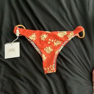 Rove swimwear Malibu bottom in may floral red